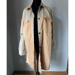 Zara Bi-coloured Long Buttoned Shirt (S)